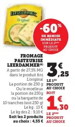 U Express Fromage pasteurise leerdammer offre