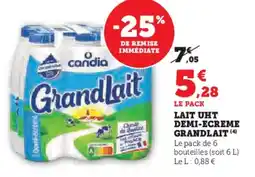 U Express Lait uht demi-ecreme grandlait offre