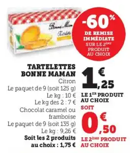 U Express Tartelettes bonne maman offre