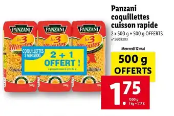 Lidl Panzano coquillettes cuison rapide offre