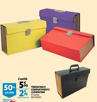 Auchan Trieur multi compartiments clémentina offre