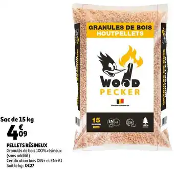 Auchan Pellets résineux offre