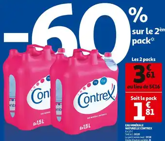 Auchan Contrex eau minérale naturelle offre