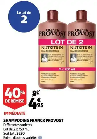 Auchan Franck provost shampooing offre