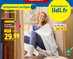 Lidl SENSIPLAST Plaid chauffant offre