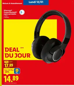 Lidl SILVERCREST Casque Bluetooth supra-auriculaire offre