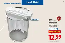 Lidl TRONIC Destructeur de documents offre