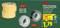 Lidl 3M Rubans de masquage ou ruban adhésif toilé offre