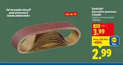 Lidl PARKSIDE Accessoire ponceuse à bande offre