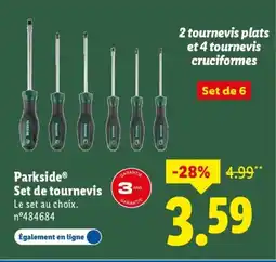 Lidl PARKSIDE Set de tournevis offre