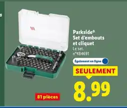Lidl PARKSIDE Set d'embouts et cliquet offre