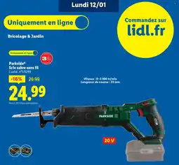 Lidl PARKSIDE Scie sabre sans fil offre