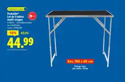 Lidl PARKSIDE Lot de 3 tables multi-usages offre
