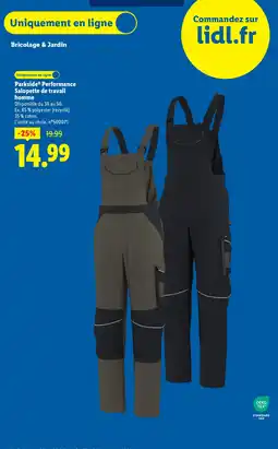 Lidl PARKSIDE Performance Salopette de travail homme offre