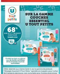 Hyper U Sur la gamme couches essentiel u tout petits offre