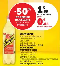 Super U Schweppes offre