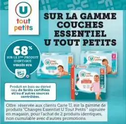 Super U SUR LA GAMME COUCHES ESSENTIEL U TOUT PETITS offre