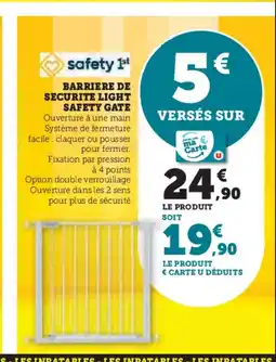 Hyper U Barriere de securite light security light safety gate offre