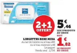 Super U Lingettes bebe mixa offre