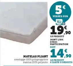 Hyper U Matelas pliant offre