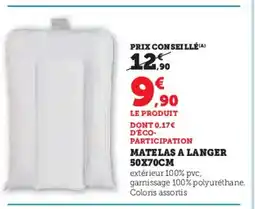 Hyper U Matelas a langer offre