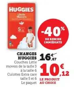 Super U Changes huggies offre