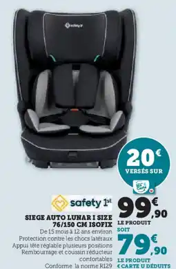 Super U Siege auto lunar i size isofix offre