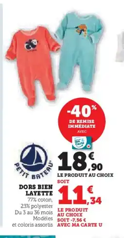 Hyper U Dors bien layette offre