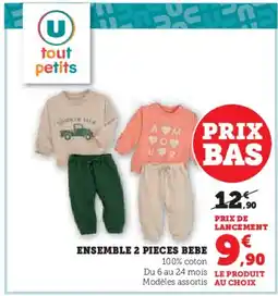 Hyper U Ensemble 2 pieces bebee offre