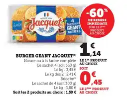 Hyper U JACQUET Burger geant offre