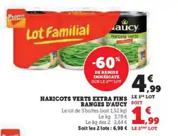 Hyper U D'AUCY Haricots verts extra fins ranges offre