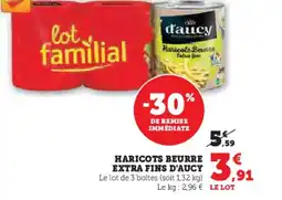 Hyper U D'AUCY Haricots beurre extra fins offre