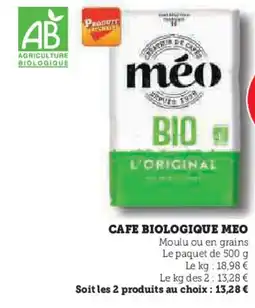 Hyper U MEO Cafe biologique offre