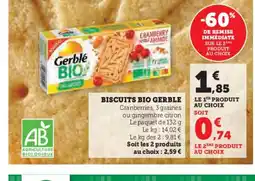 Hyper U GERBLE Biscuits bio offre
