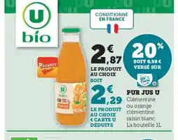 Hyper U Pur jus u offre