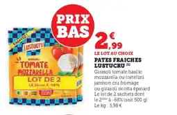 Hyper U LUSTUCRU Pates fraiches offre