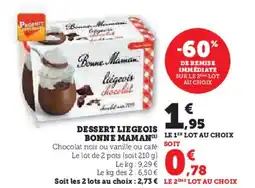Hyper U BONNE MAMAN Dessert liegeois offre