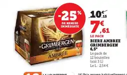 Hyper U GRIMBERGEN Biere ambree offre