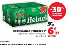 Hyper U HEINEKEN 5° Biere blonde offre