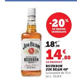 Hyper U JIM BEAM 40° Bourbon offre