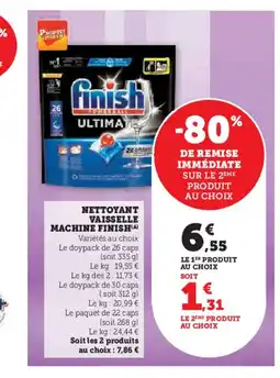 Hyper U FINISH Nettoyant vaisselle machine offre