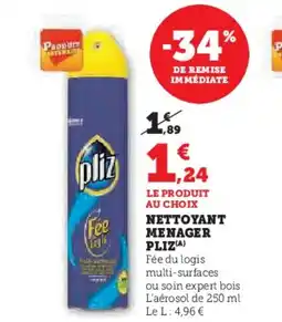 Hyper U PLIZ Nettoyant menager offre