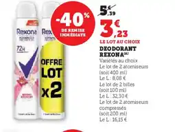 Hyper U REXONA Deodorant offre