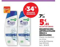 Hyper U HEAD% SHOULDERS Shampooing antipelliculaire offre