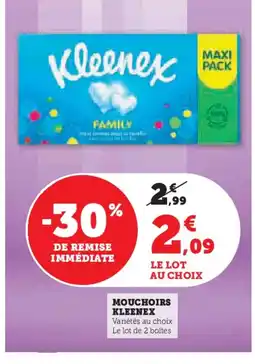 Hyper U KLEENEX Mouchoirs offre