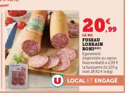 Hyper U Fuseau lorrain boni offre