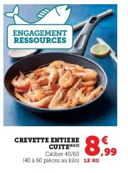 Hyper U Crevette entiere cuite offre