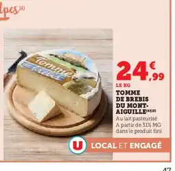 Hyper U Tomme de brebis du mont- aiguille offre