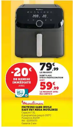 Hyper U Friteuse sans huile easy fry mega offre
