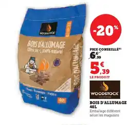 Hyper U WOODSTOCK Bois d'allumage offre
